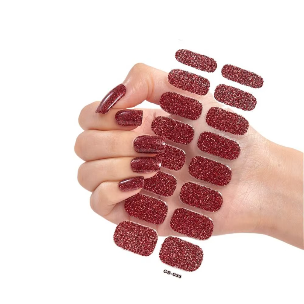 Bandes Autocollantes Solides pour Ongles en Gel