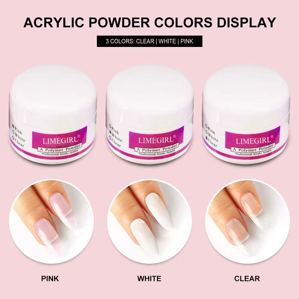 Kit de poudre acrylique pailletée pour les ongles