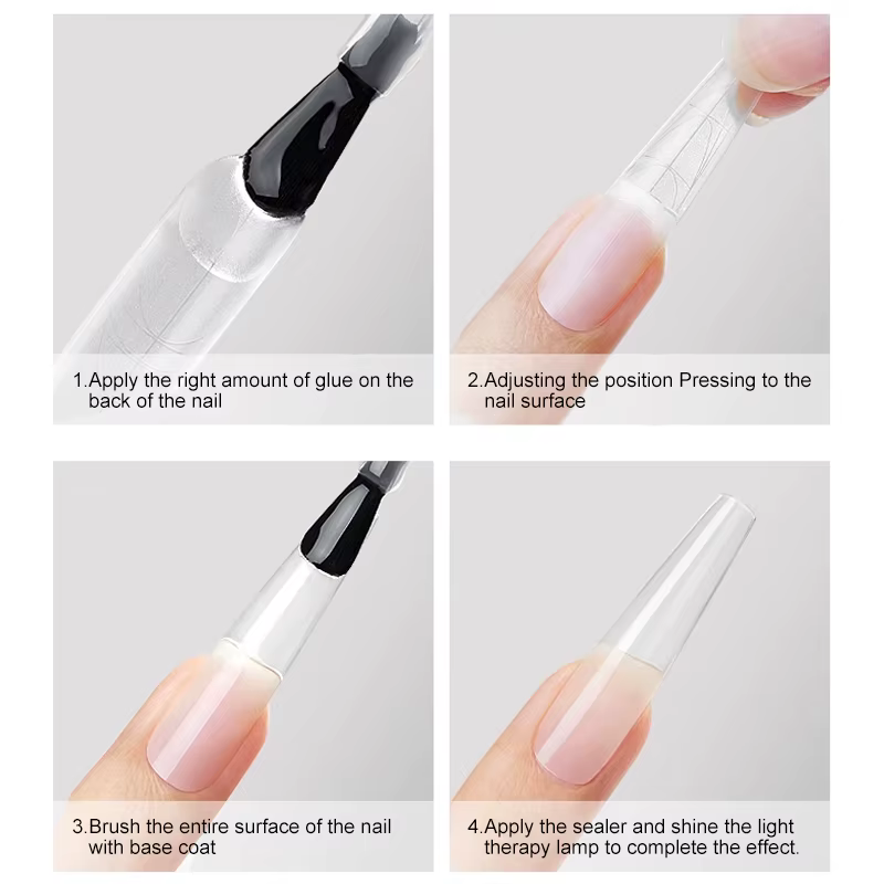 Kaniu 1 boîte double système ongles conseils clair couverture complète Extension faux