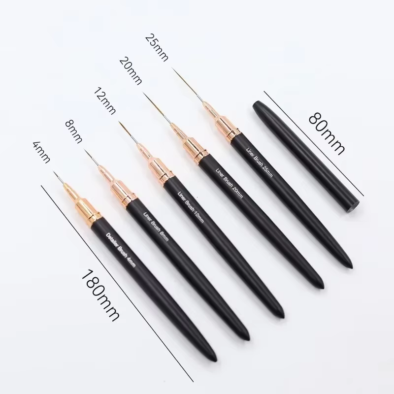 Ensemble de pinceaux noirs pour Nail Art