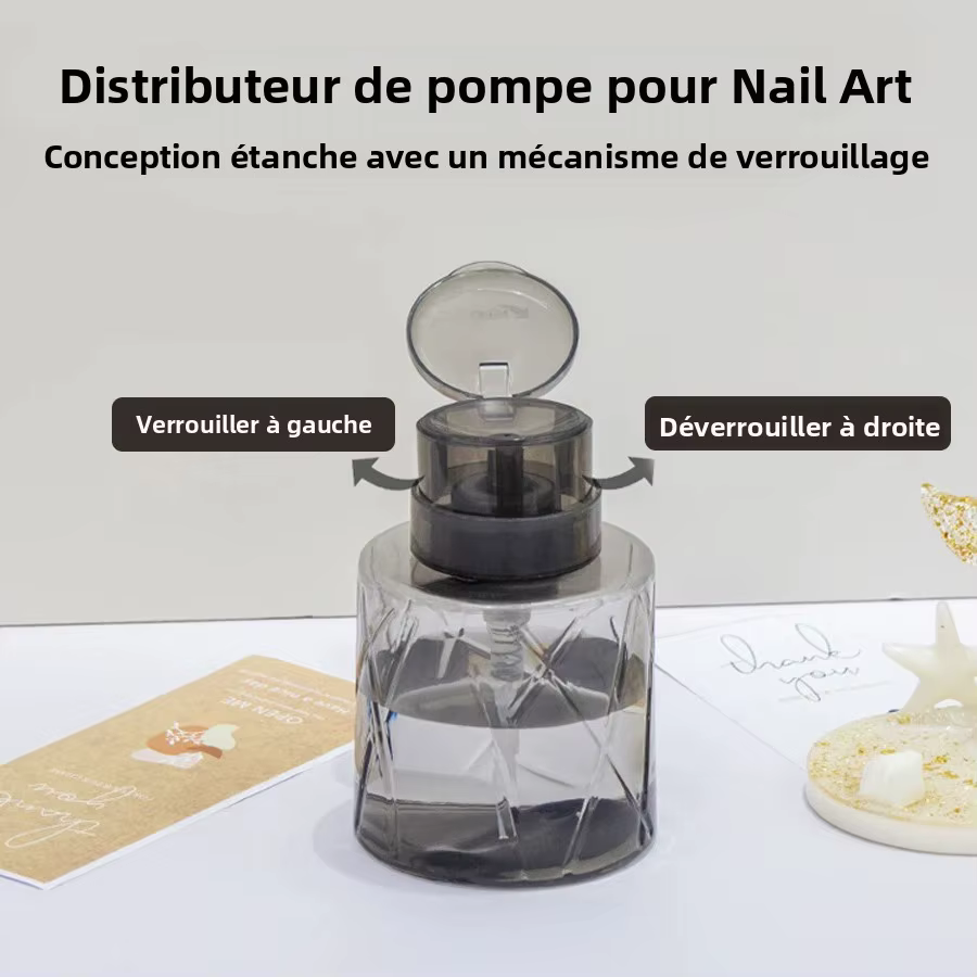Distributeur de pompe vide verrouillable rechargeable
