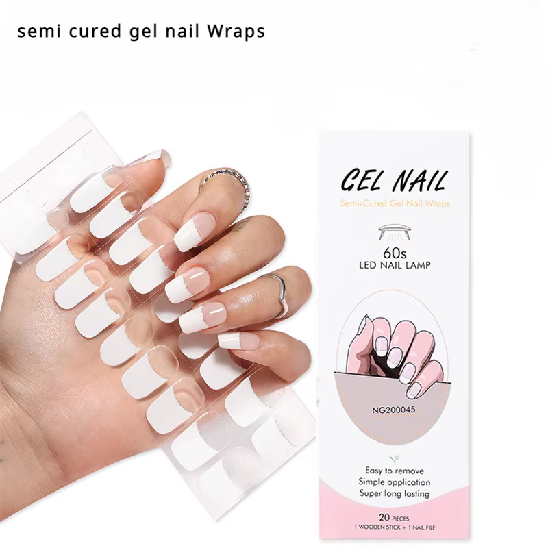 Autocollants pour ongles en gel semi-durcis 16/22 Tips pour lampe UV