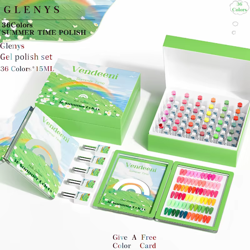 Gel vernis à ongles Glenys 36 couleurs