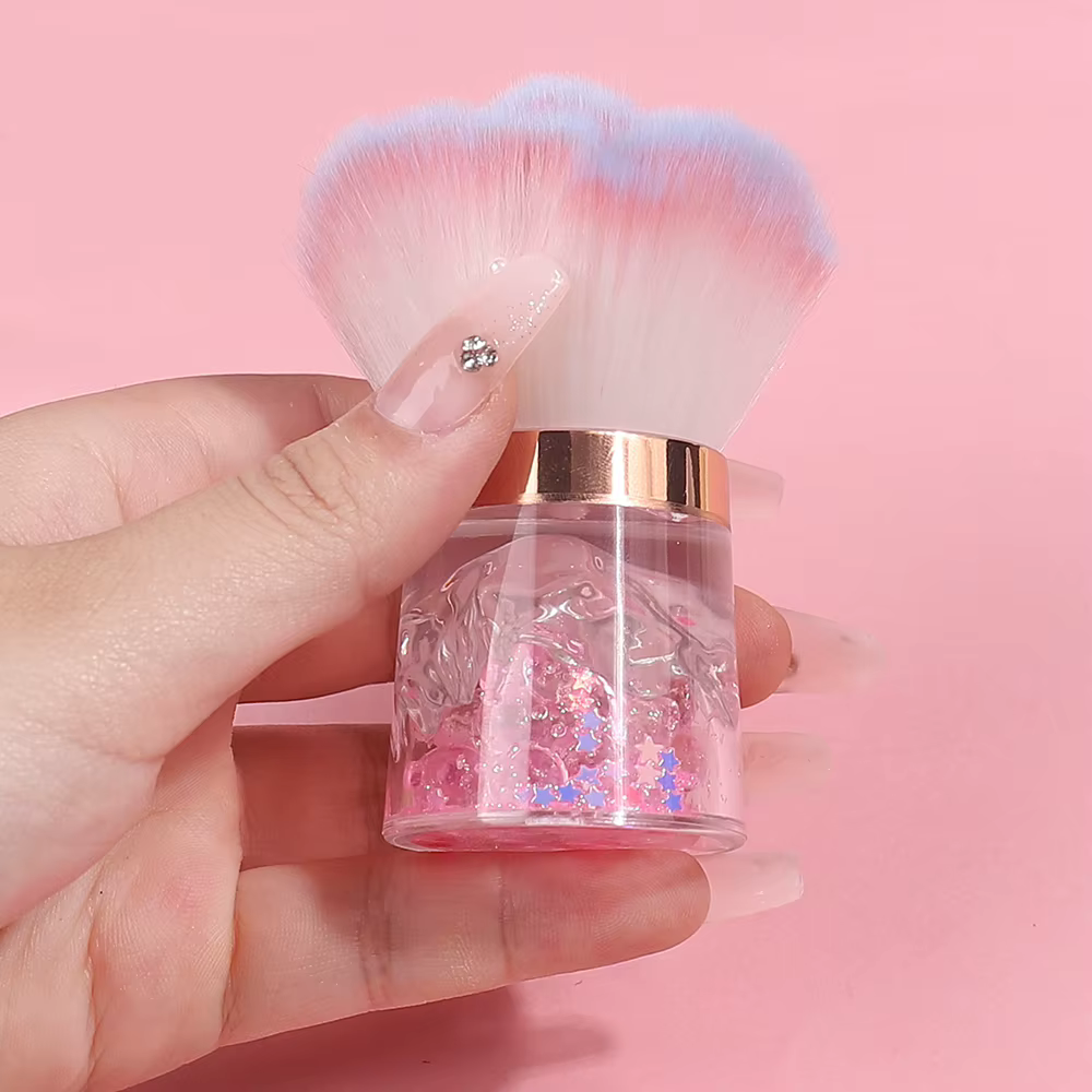 Brosse à tête de champignon et de Rose pour Nail Art