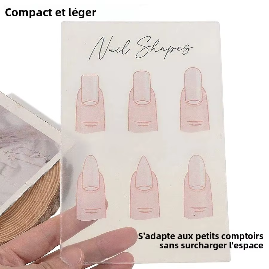 Panneau d'affichage de formes d'ongles en acrylique