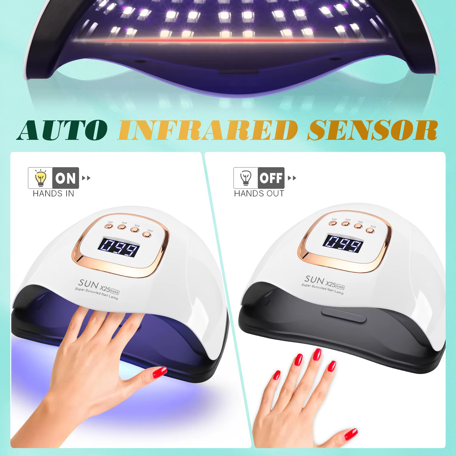 Lampe à ongles UV LED 380W