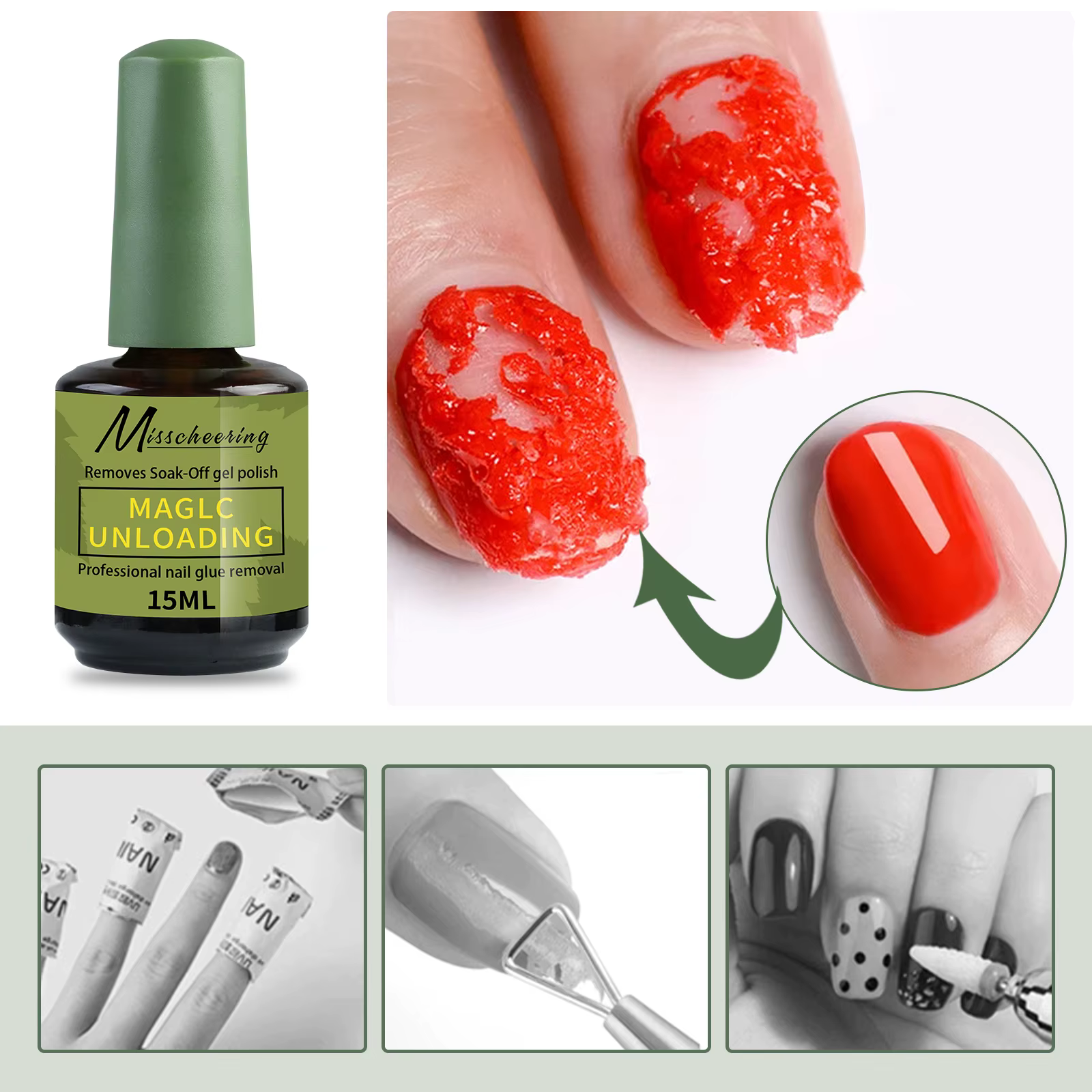 Dissolvant de vernis à ongles magique rapide