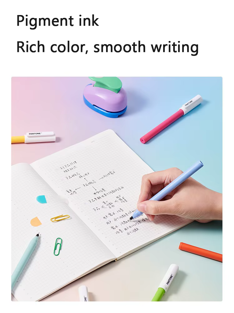 KACO x PANTONE stylos Gel, 28 couleurs complètes couleur représentante annuelle 0.5 noir écriture Durable stylos de Signature haute capacité Kawaii