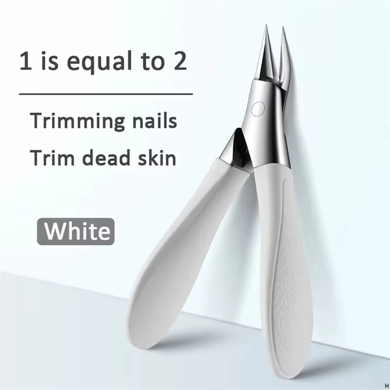 Coupe-ongles coupe-ongles pour ongles épais pour personnes âgées avec lame diagonale courbe pour ongles incarnés orteils sans effort