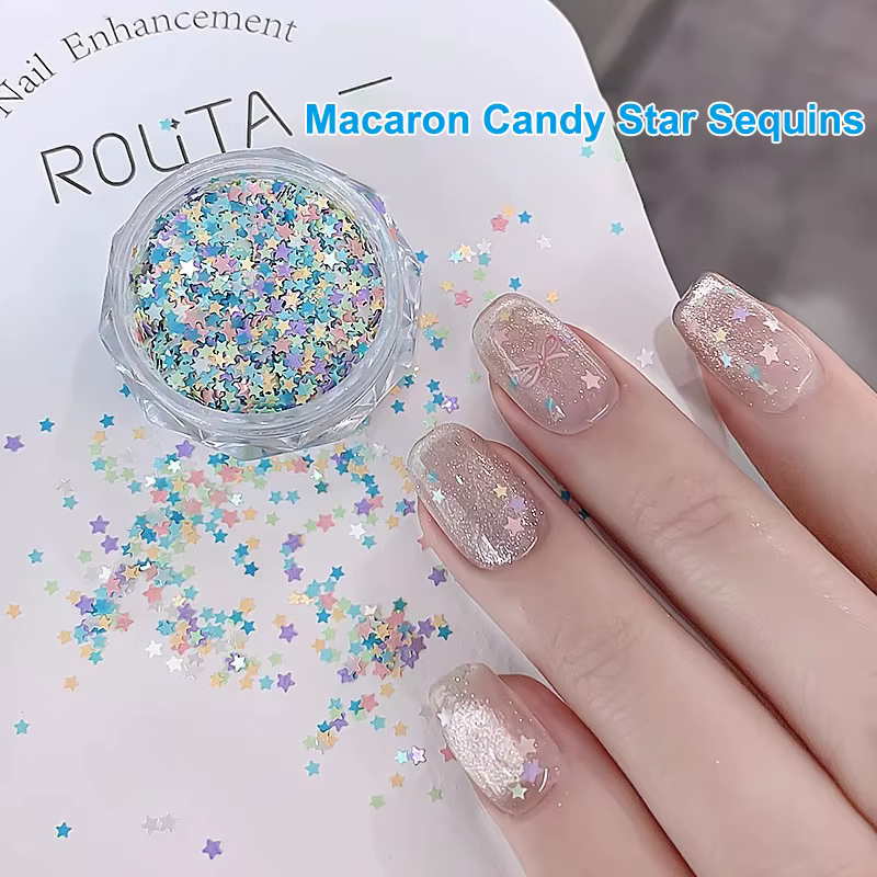 Nouvelles paillettes pour ongles en forme d'étoile