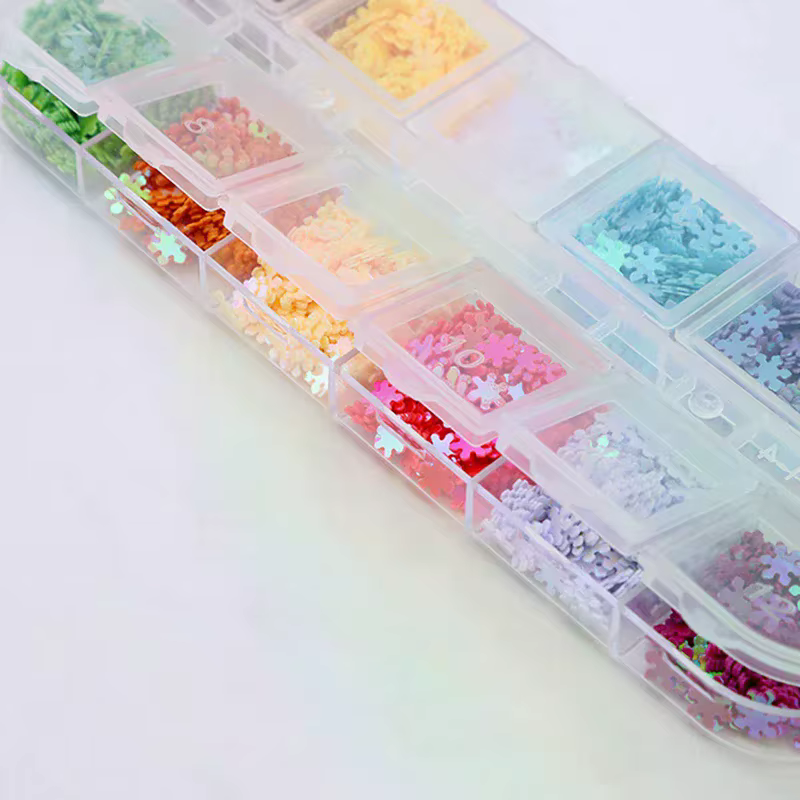 Holographique doux amour coeur Nail Art paillettes