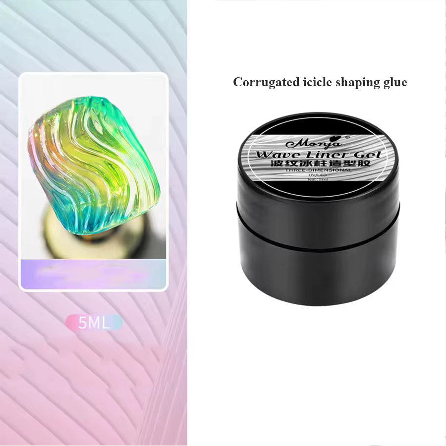 Gel à ongles transparent 3D 5/15 ml et poudre miroir pour nail art créant