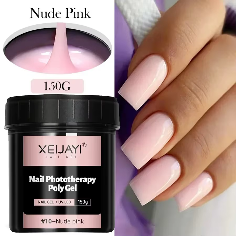 Gel d'extension d'ongles transparent