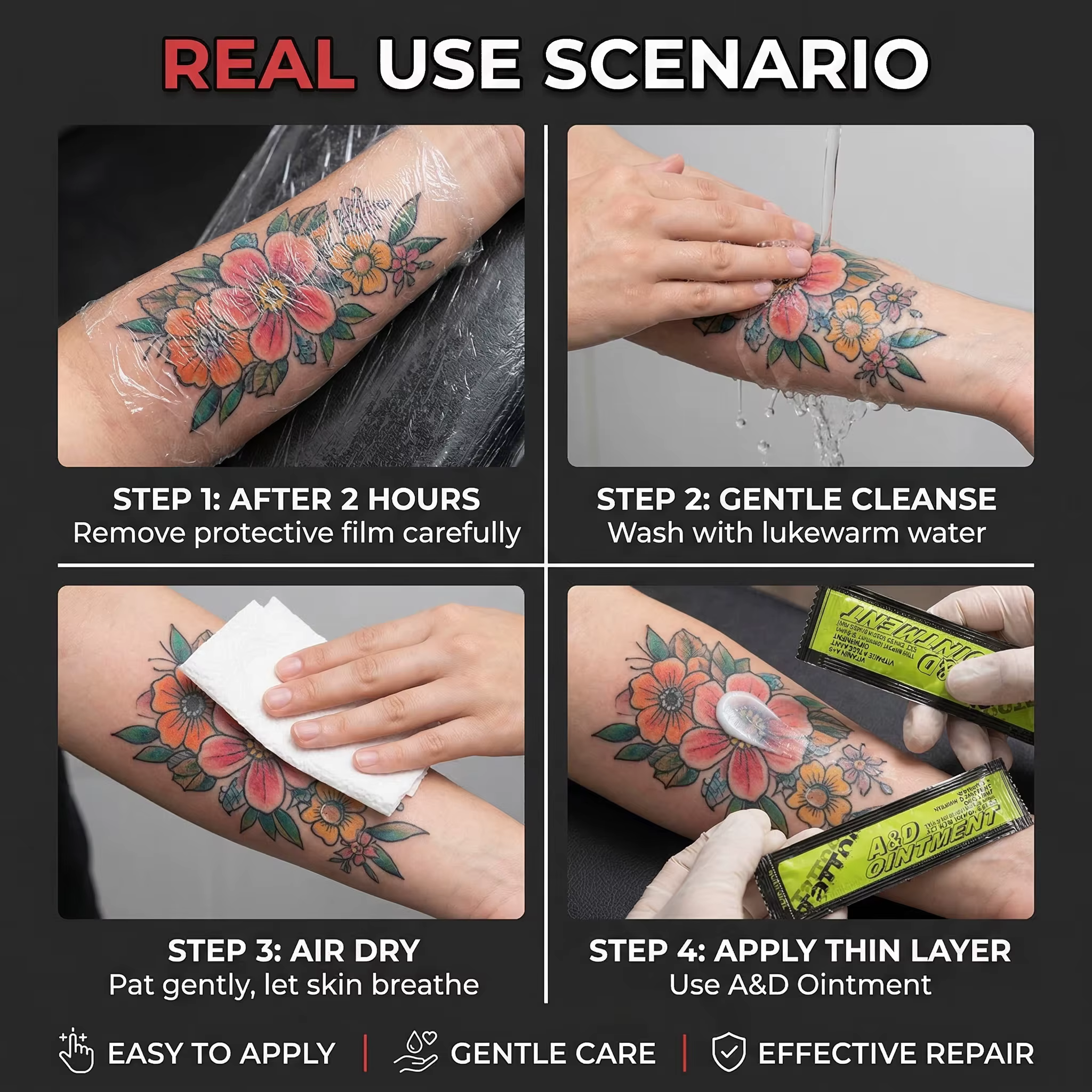 100/50/30/10 pièces crème de soin après tatouage, Gel de réparation Anti-cicatrice de tatouage pour professionnel Permanent pour artistes tatoueurs et studios
