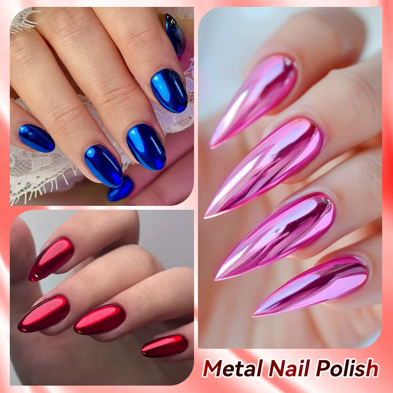 LILYCUTE 7ml miroir métallique Vernis à ongles pas besoin de lampe UV LED fournitures