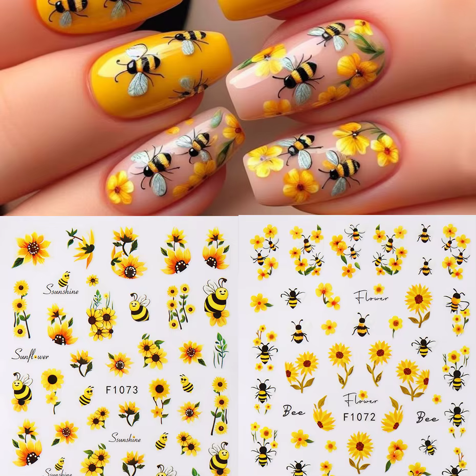 Autocollants floraux pour Nail Art
