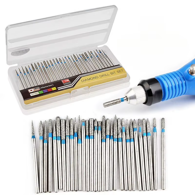 50 ensembles 30 pièces/ensemble jeu de forets pour Nail Art-embouts de travail de préparation de Style russe pour