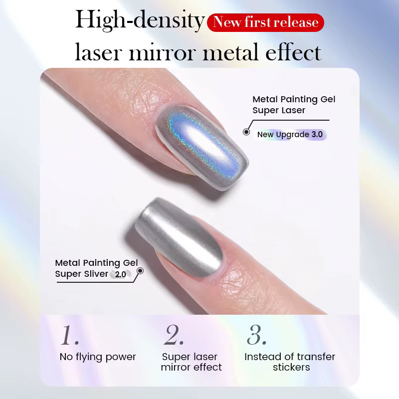 BORN PRETTY – vernis à ongles Gel Super métallique