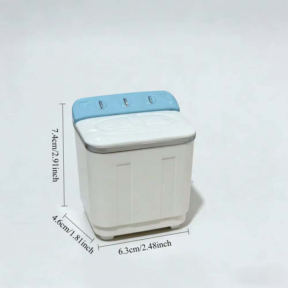 Accessoires de scène de buanderie miniature 1:12, mini machine à laver, serviettes, panier à linge, modèle