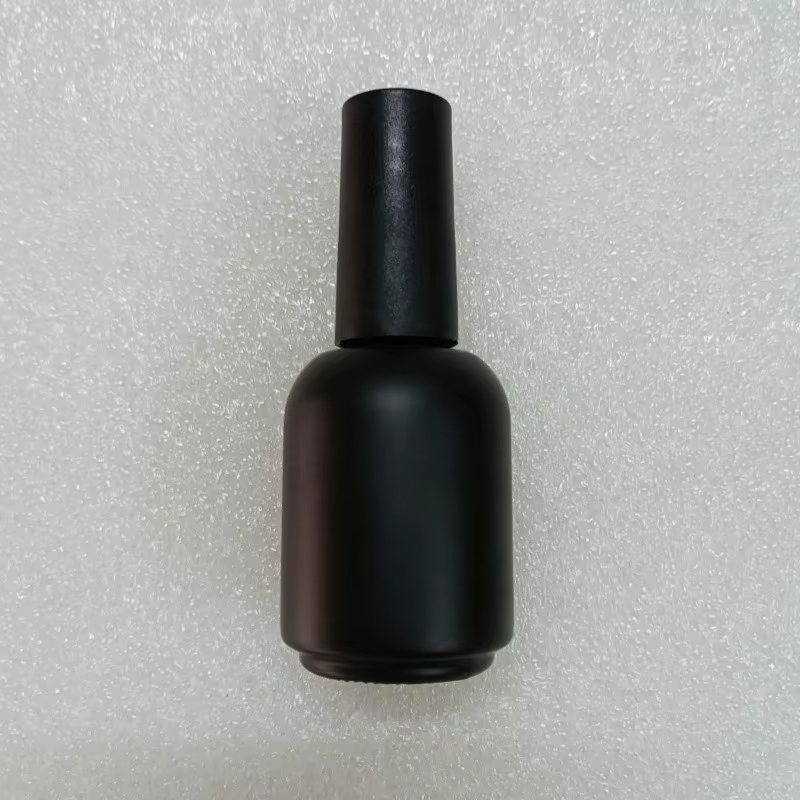 5 flacons vides en verre noir mat de 20 ml pour vernis à ongles
