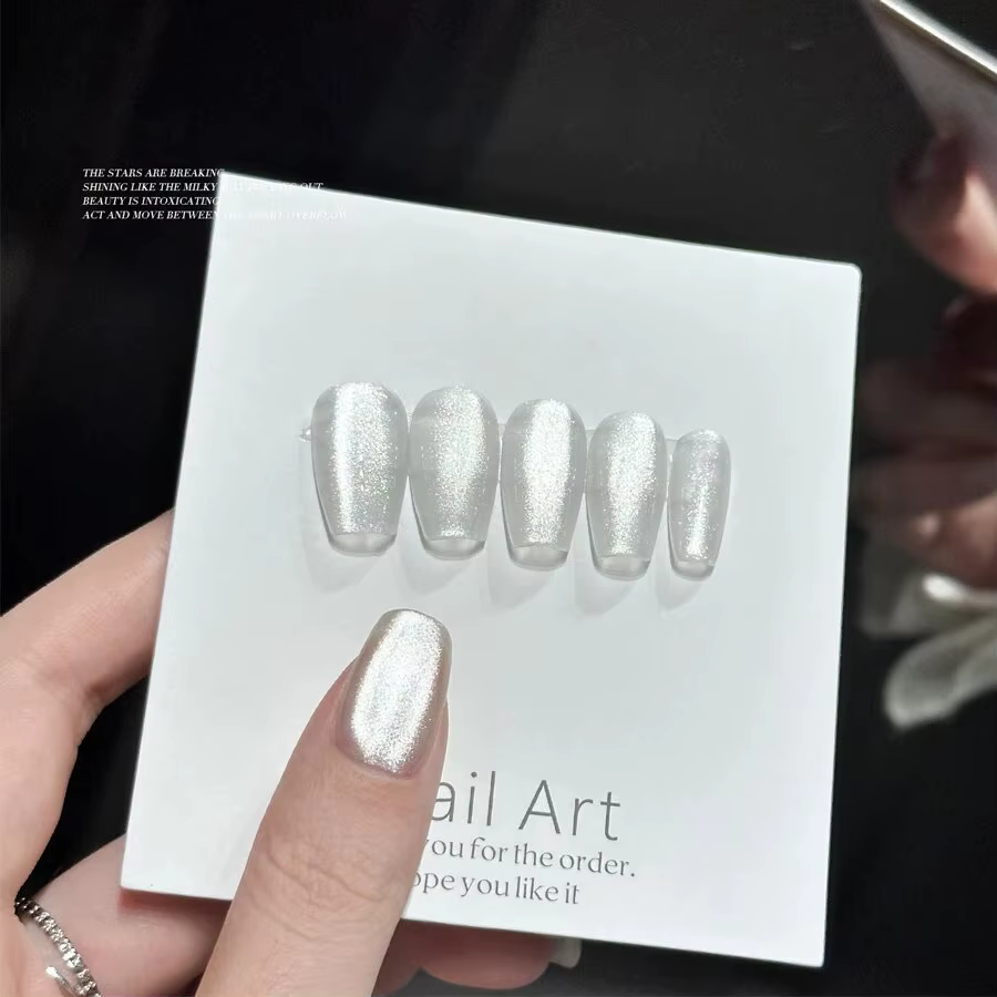 Verhéritage à Ongles Gel UV LED, Effet Holographique, Effet Galactique, Effet Miroir, Porcelaine Blanche, Œil de Chat, 1 Pièce, 10ml