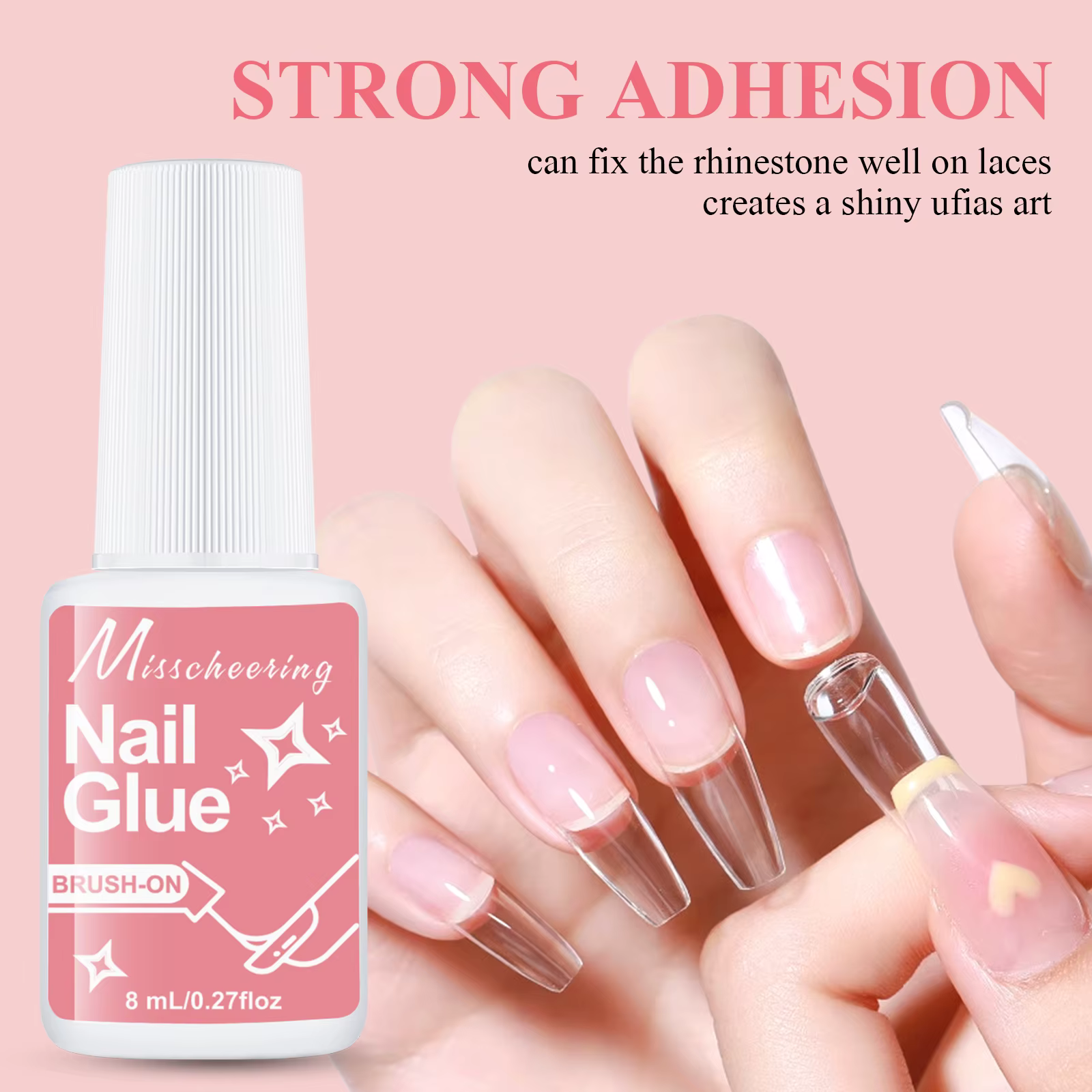 Colle pour faux ongles à séchage rapide