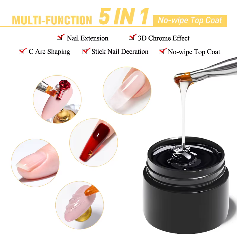 FOUR LILY Gel de finition pour ongles 5-en-1 - Top Coat sans résidu
