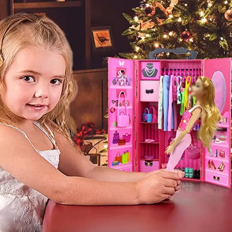 Garde-robe portable en plastique, meubles de maison de courses, Cisco à beurre, peut renforcer les vêtements et accessoires, bricolage, cadeau d'anniversaire et de Noël