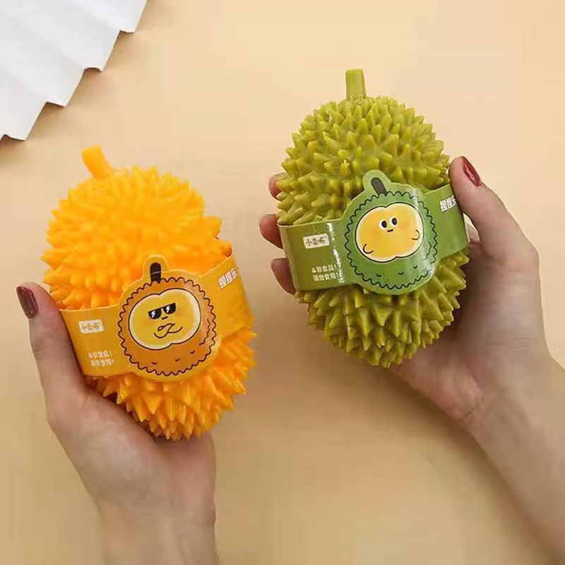 Jouet musical en forme de durian à presser, fausse réplique de fruit