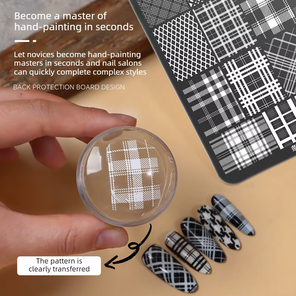1 pièce Plaque de stamping pour ongles avec 30 motifs