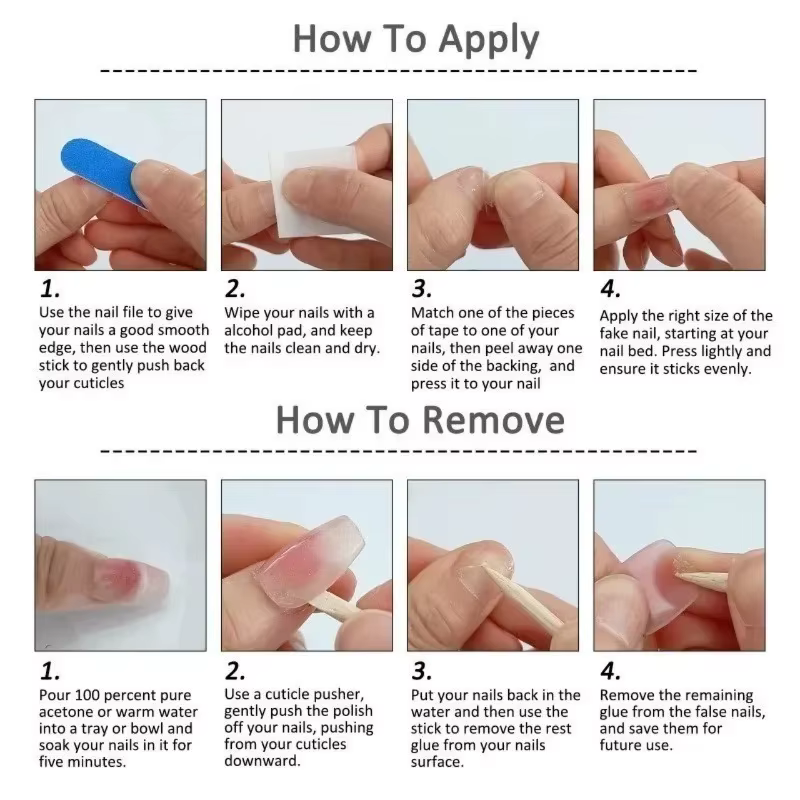 10 pièces doux mignon à la main presse sur ongles fleur papillon faux