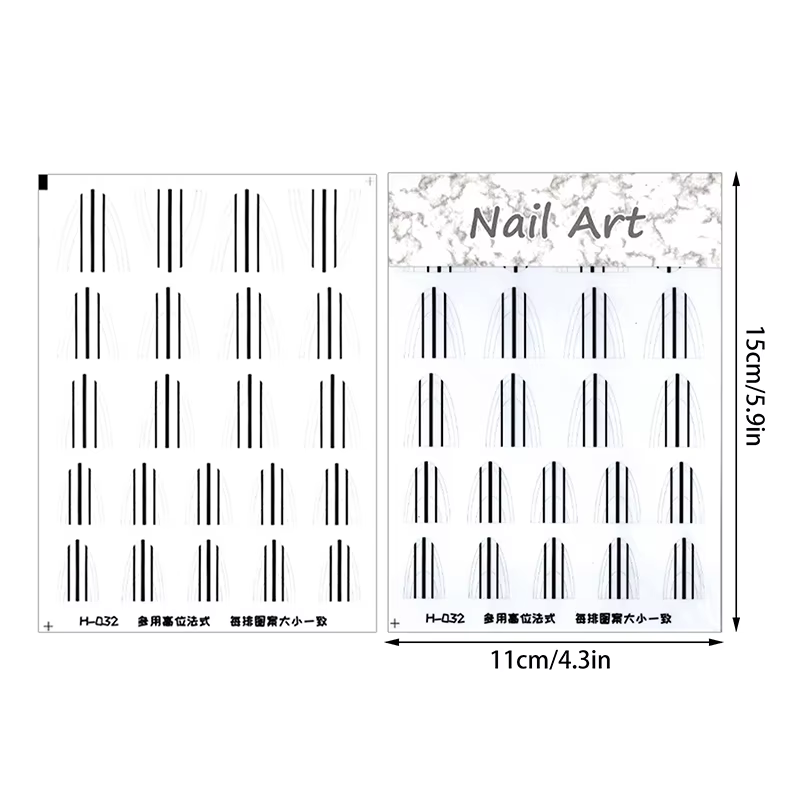 Formes d'ongles Guides de pointe de frange autocollant conseils d'art d'ongle