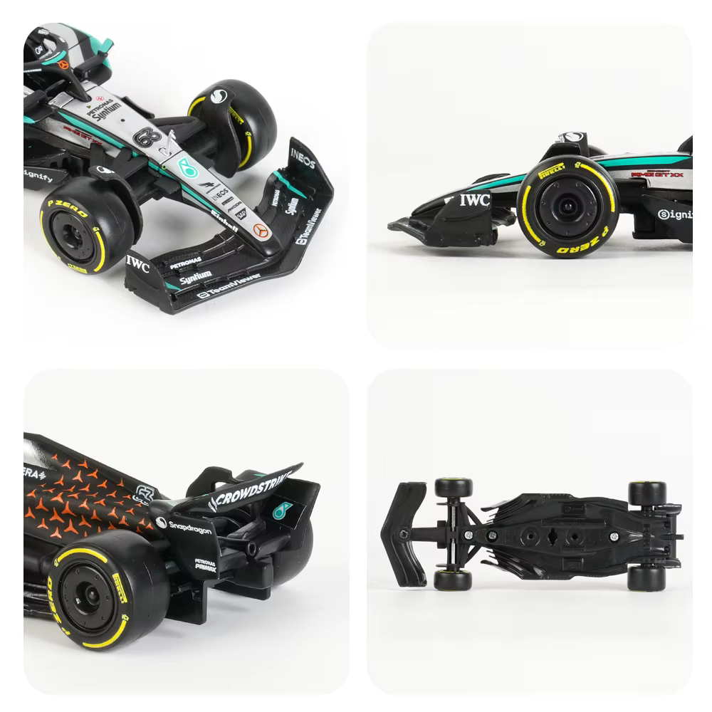 Bburago 1:43 Mercedes-AMG 2025 W16 E Performance # 63 # 12 voitures de Formule 1 britanniques en métal moulé sous pression, modèles de collection, jouets de course