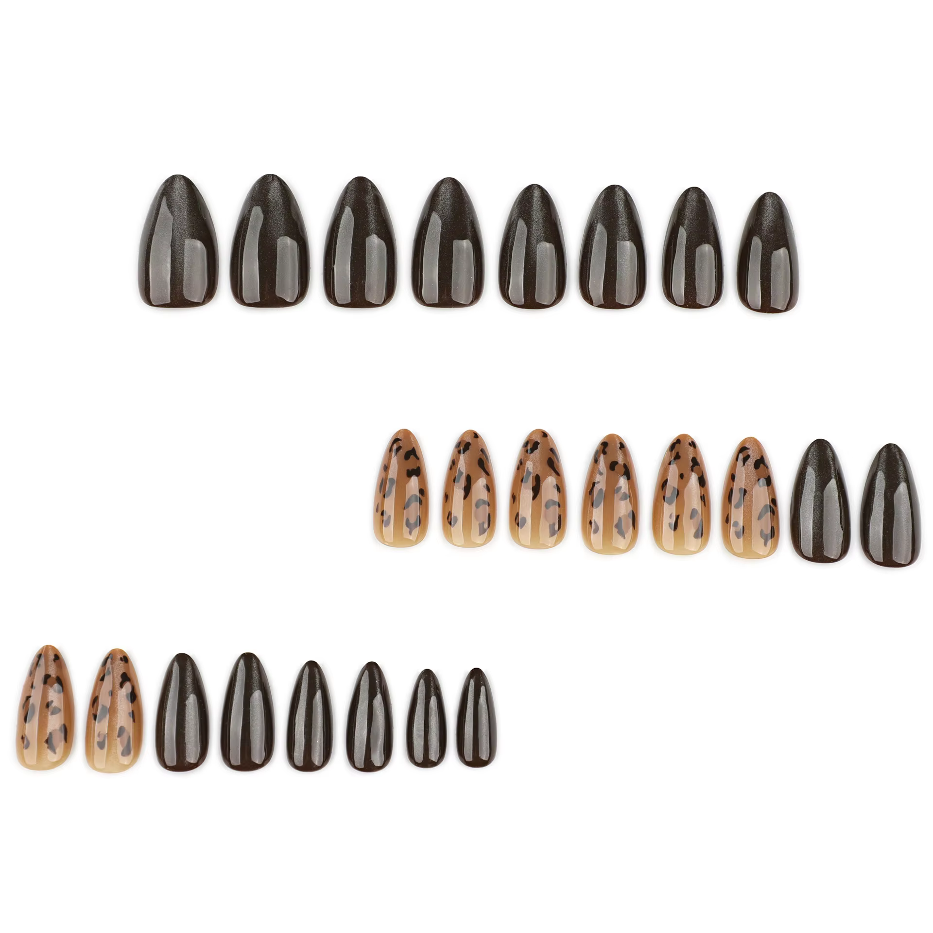 Ongles courts en forme d'amande pour l'automne et l'hiver