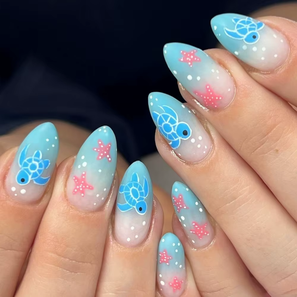 24 faux ongles carrés à presser