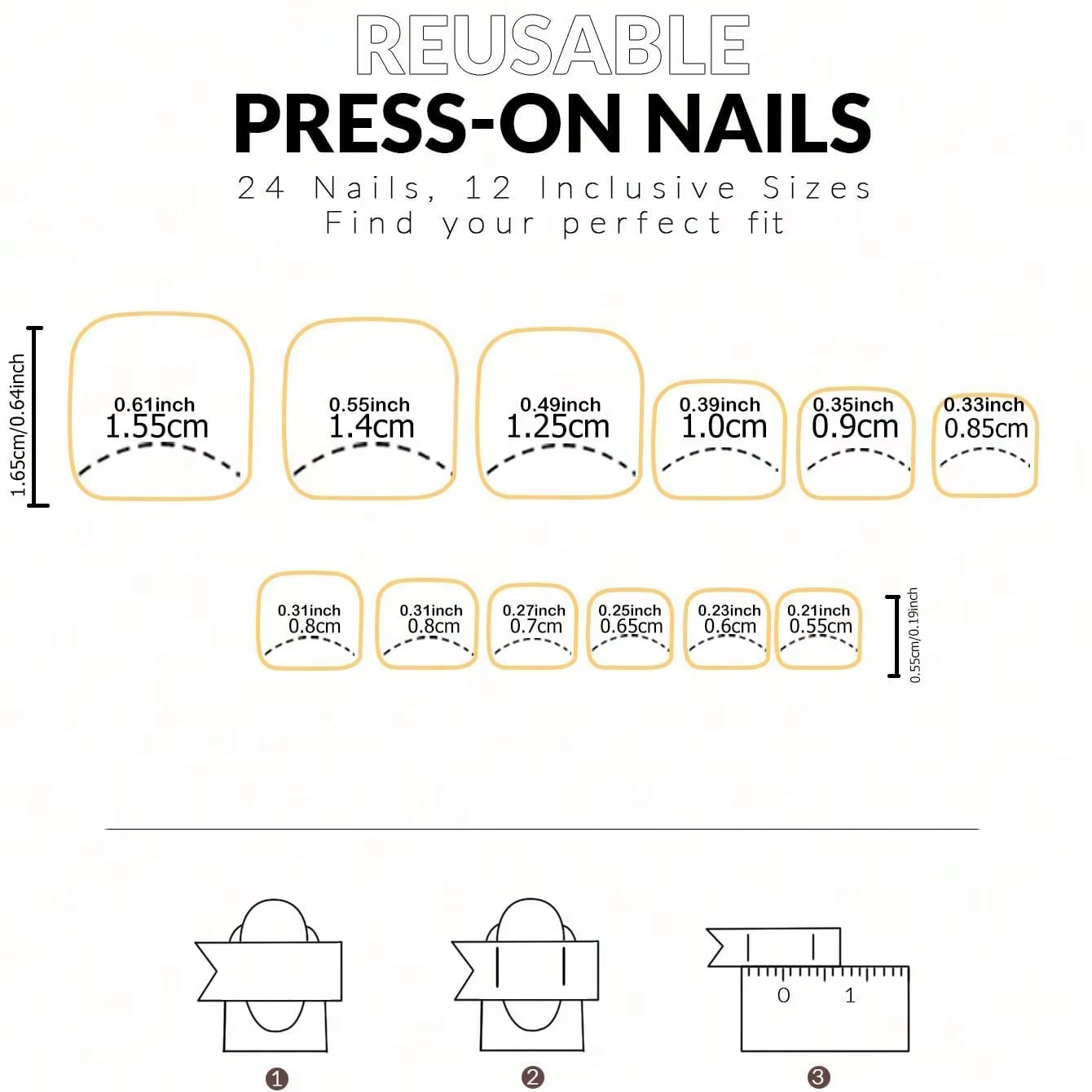 24 pièces bébé rose orteil ongles court carré
