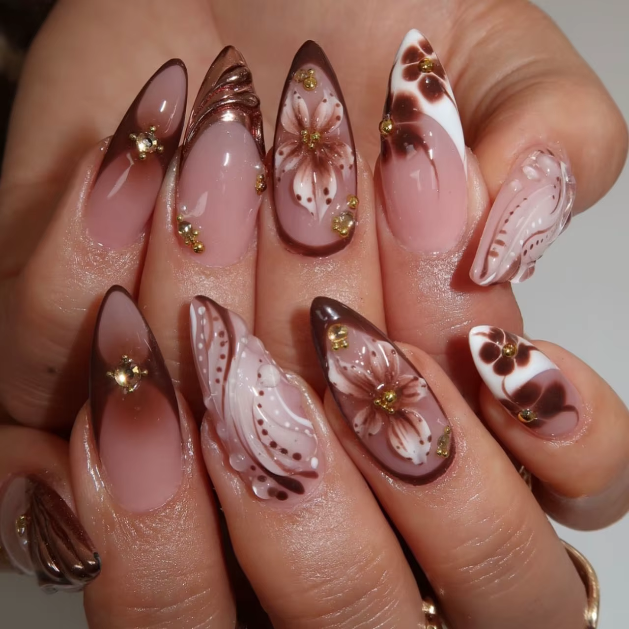 Faux ongles 3D pour femmes et filles