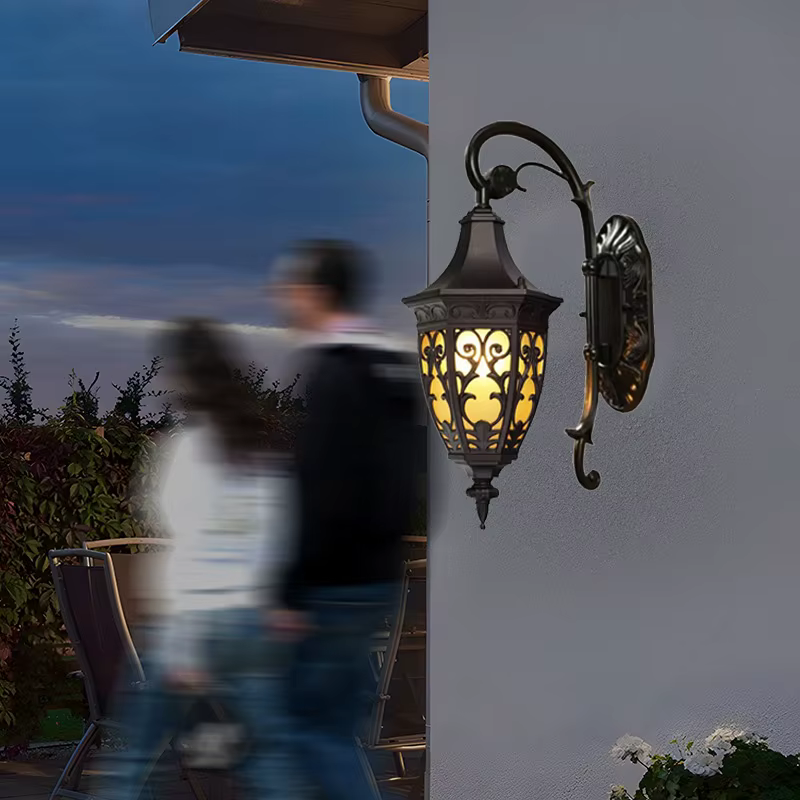 Lumières extérieures imperméables de cour extérieure de Style européen, lumières d'entrée de Villa à la maison, appliques murales extérieures de balcon de clôture