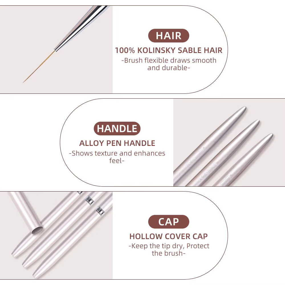 Pinceau à ongles pour Nail Art
