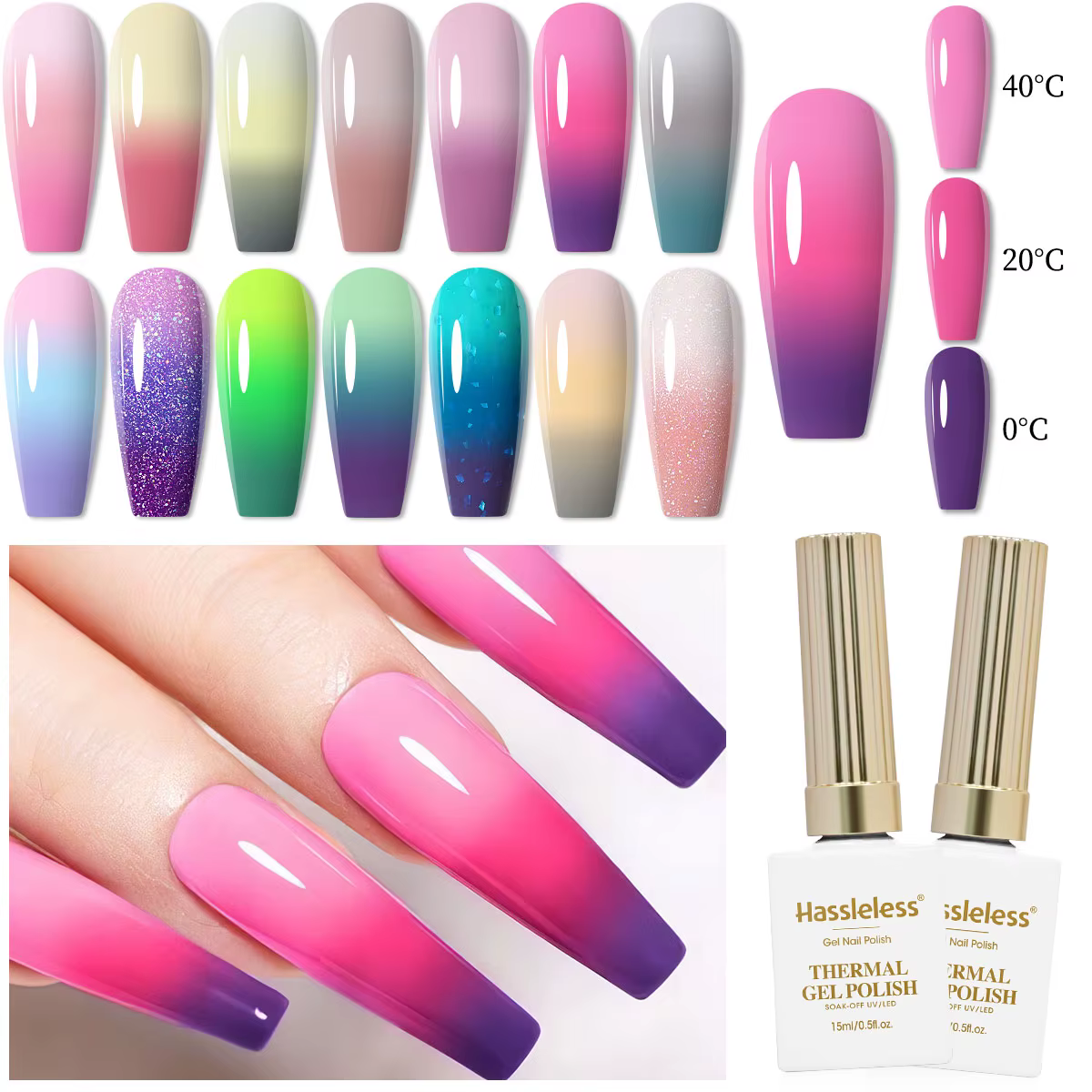 Vernis à ongles gel à couleurs changeantes