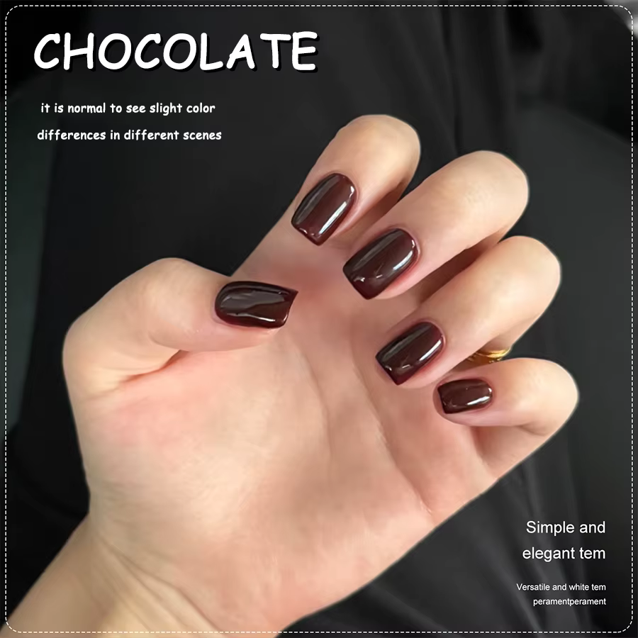 Automne hiver chocolat brun vernis à ongles Gel Maillard Caramel couleur Gel fournitures