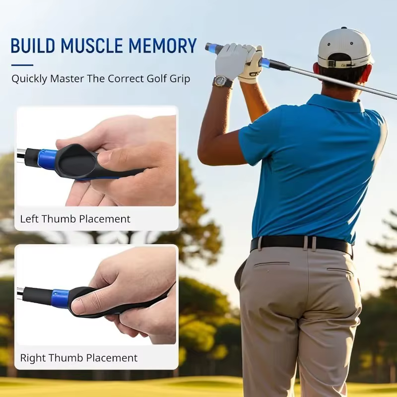 Entraîneur de grip de golf, aide à l'entraînement de golf, kit de grip de golf, grips de clubs de golf, entraîneur de grip pour clubs de golf pour aider à corriger la position des mains