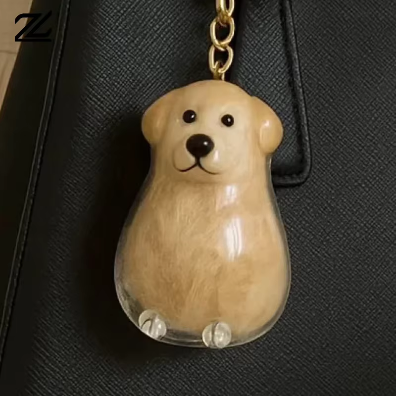 Porte-clés de rangement pour poils de chien, pendentif mignon pour sac, Couple, voiture, bijoux, Collection Souvenir, cadeau, accessoires de décoration
