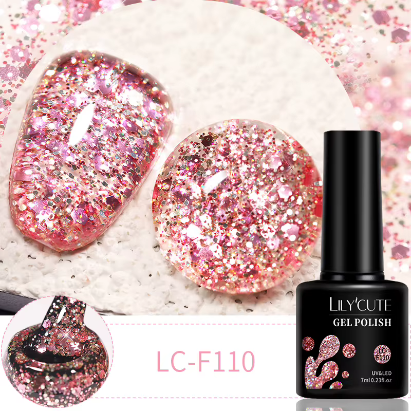 LILYCUTE 7ml 6 Pcs/Set Glitter Gel Vernis