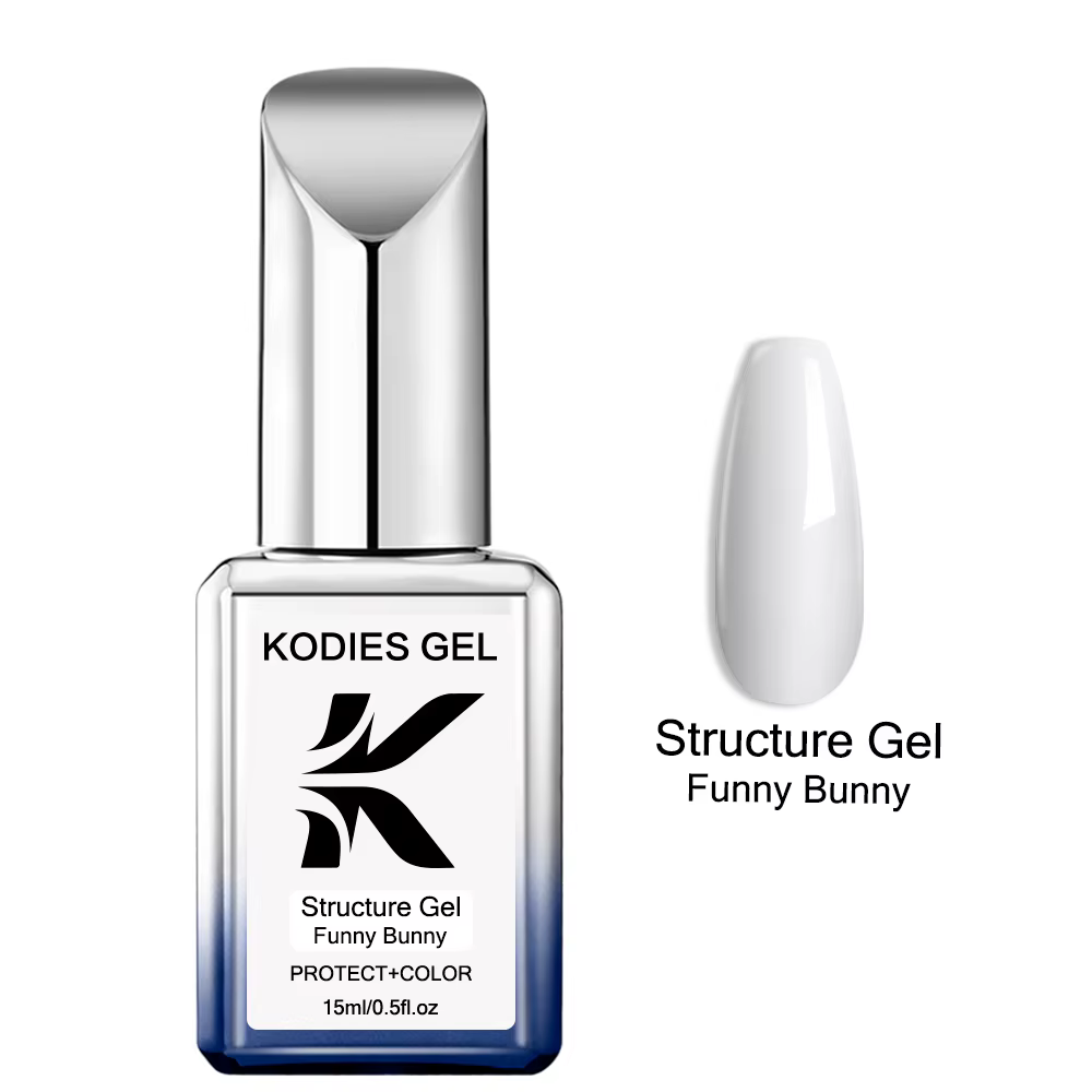 KODIES GEL Base en caoutchouc Gel vernis à ongles Structure Gel drôle lapin 15ML Semi Permanent UV tremper blanc laiteux Gellak pour manucure