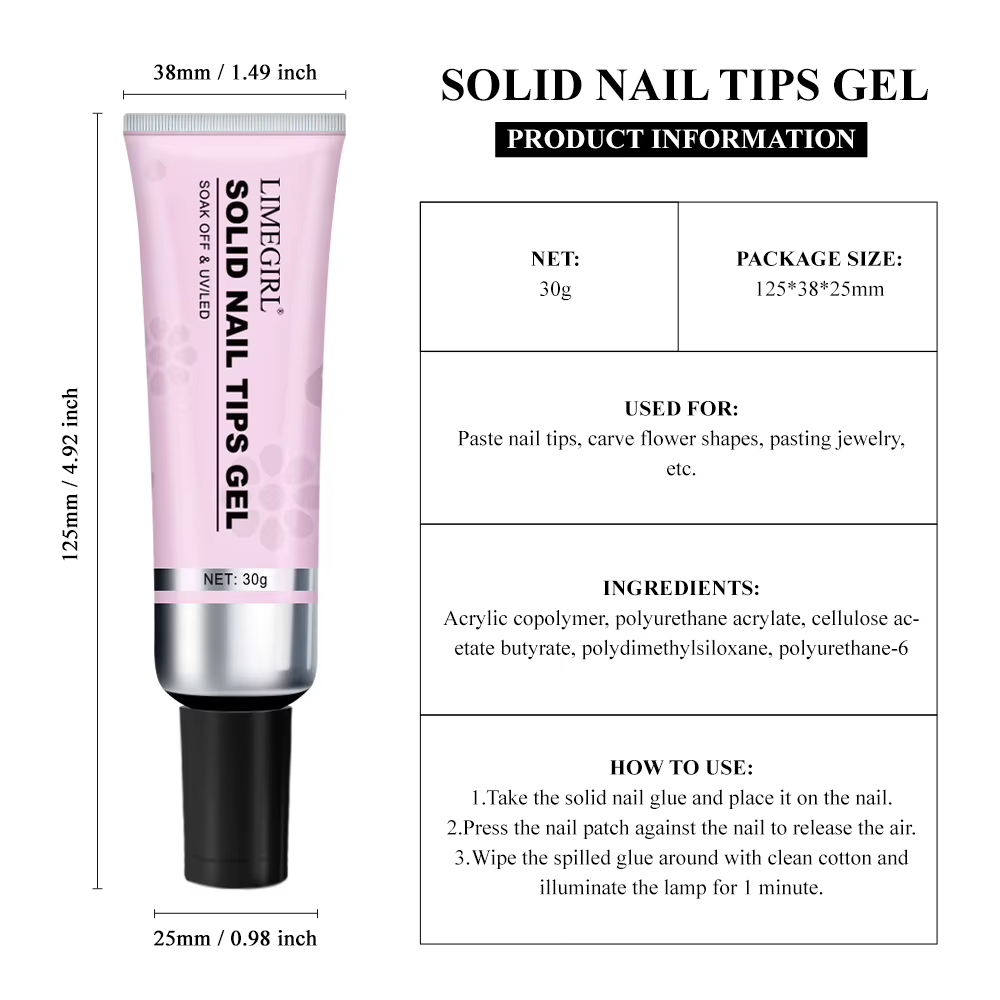 LIMEGIRL 20 ml/30 ml forte ongles conseils colle Gel UV