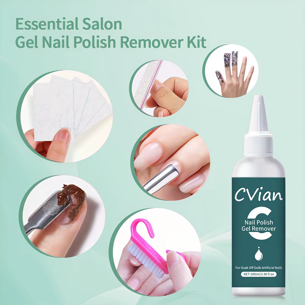 Kit de dissolvant pour vernis à ongles en gel