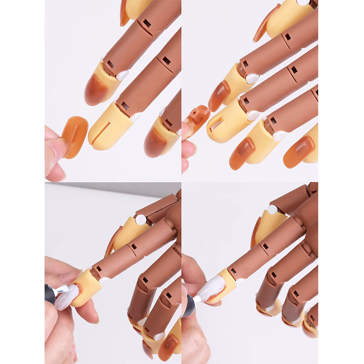 Deux types de mains de mannequin en forme d'ongles - Flexibles et mobiles