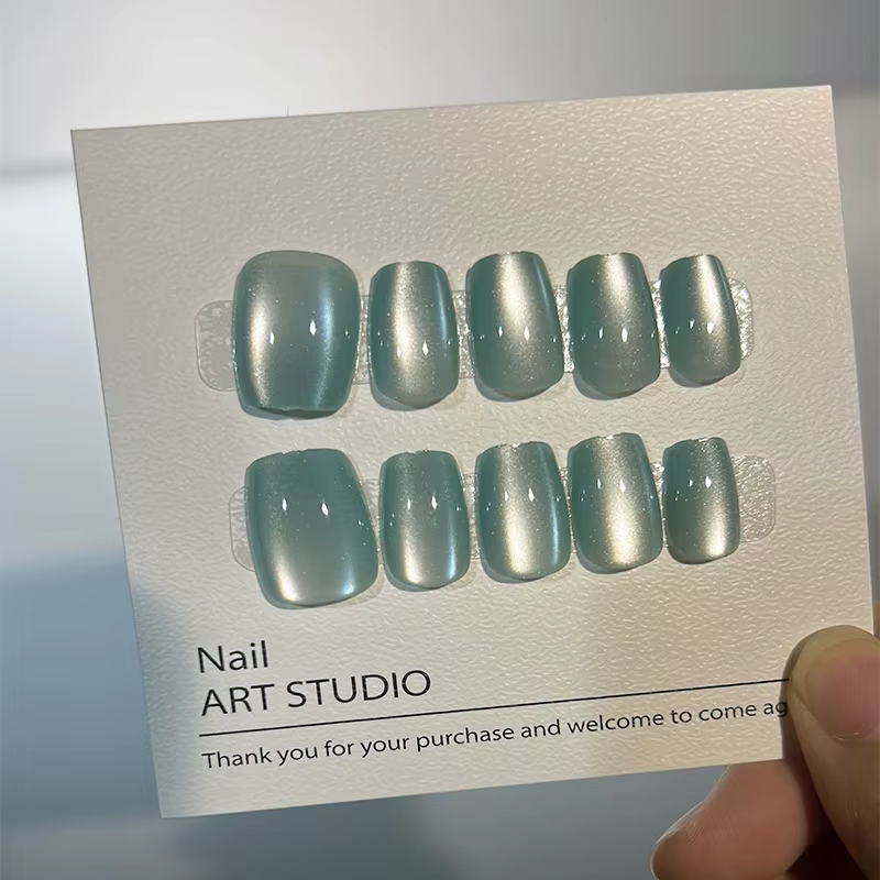 Presse sur les ongles cercueil de luxe faux