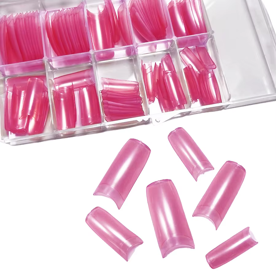 100 pièces pointes d'ongles français nacrés